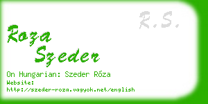roza szeder business card